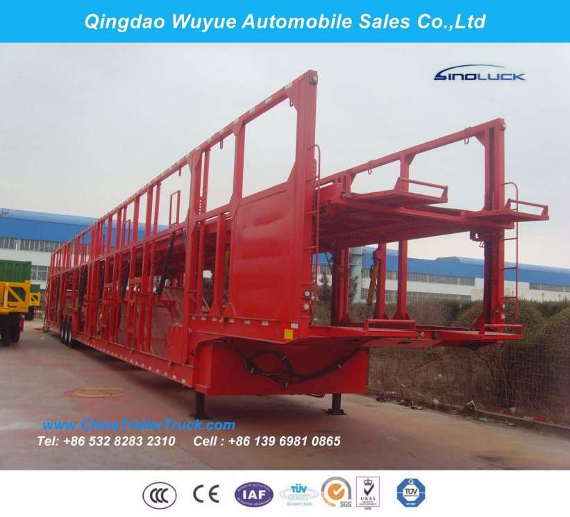 Long Vehicle Car Carrier Transport Semitrailer or Semi Truck Trailer