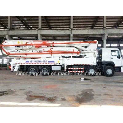 52m Sinotruk HOWO 8X4 371HP Concrete Pump Truck